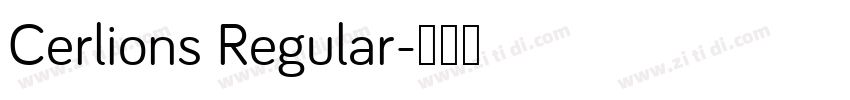 Cerlions Regular字体转换